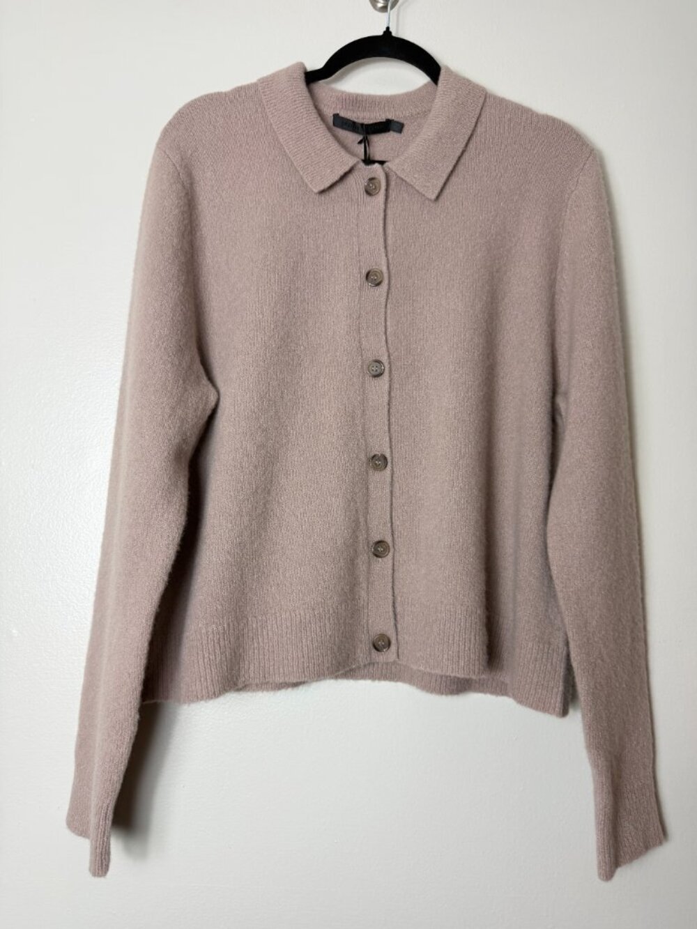Jenni Kayne Cardigan Sweater Brown Taupe Cashmere Wool Old Money Quiet Luxury